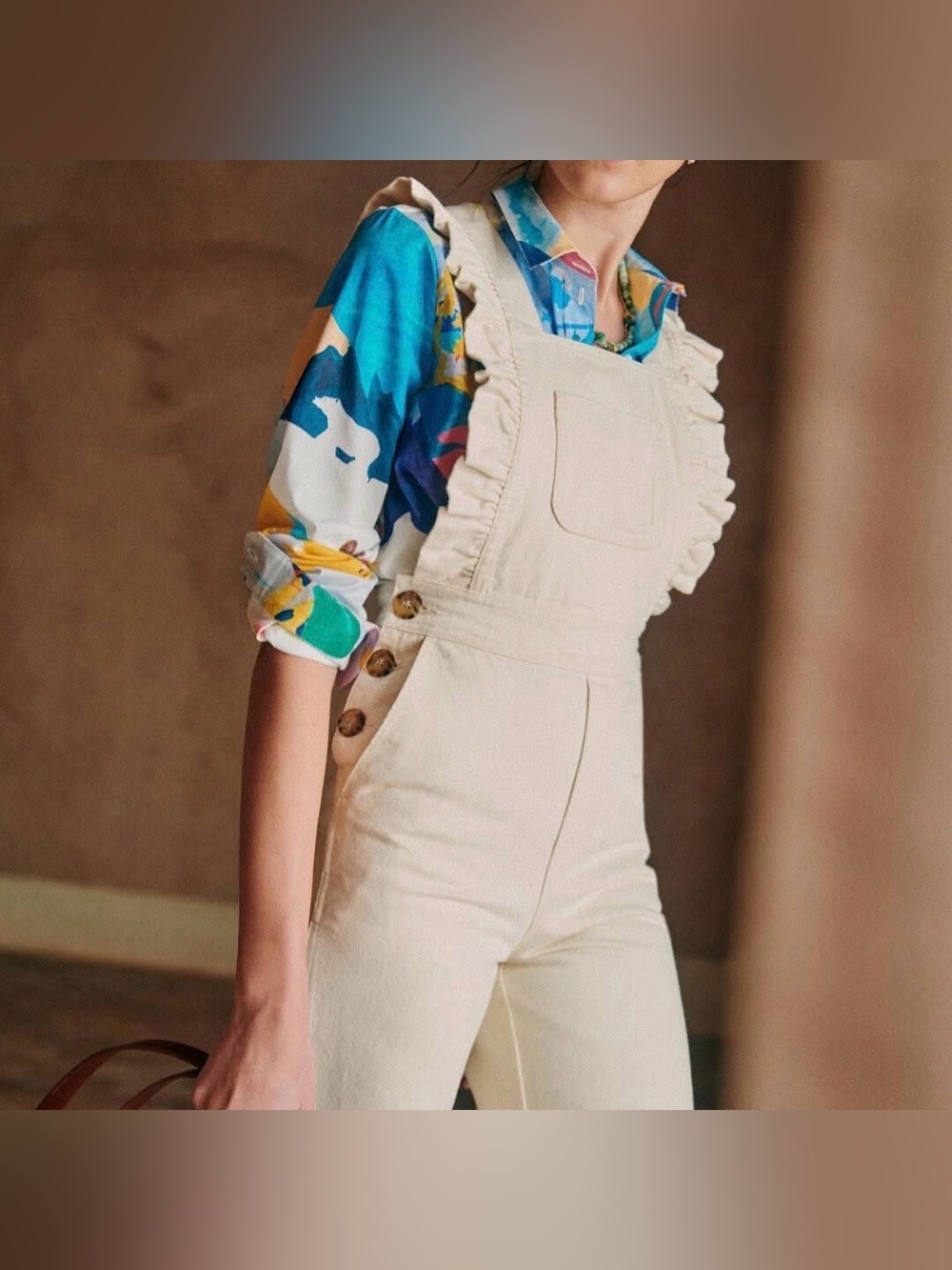 Sezane Combinaison Rosario Jumpsuit 44 Brand New